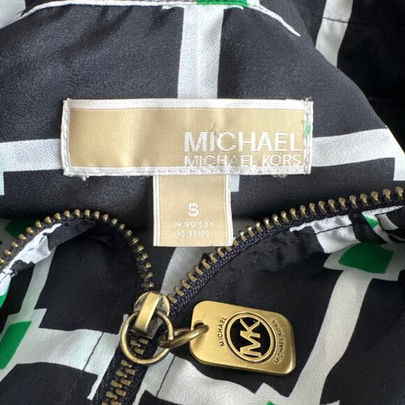 Michael Kors button down blouse navy green animal print bundle of two size small - Picture 10 of 12